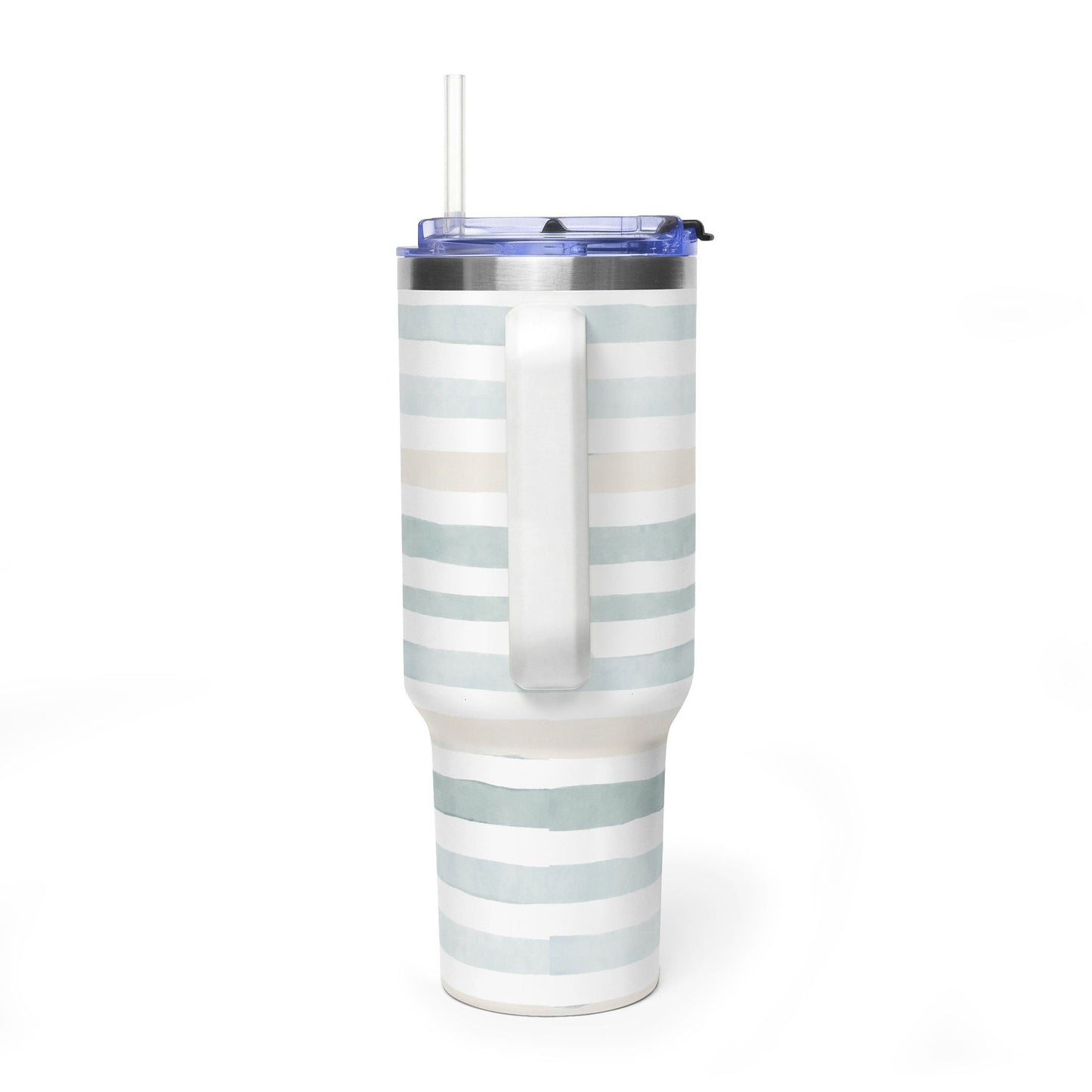 Soft Watercolor Stripes 40oz Tumbler | Vacuum Insulated Travel Mug