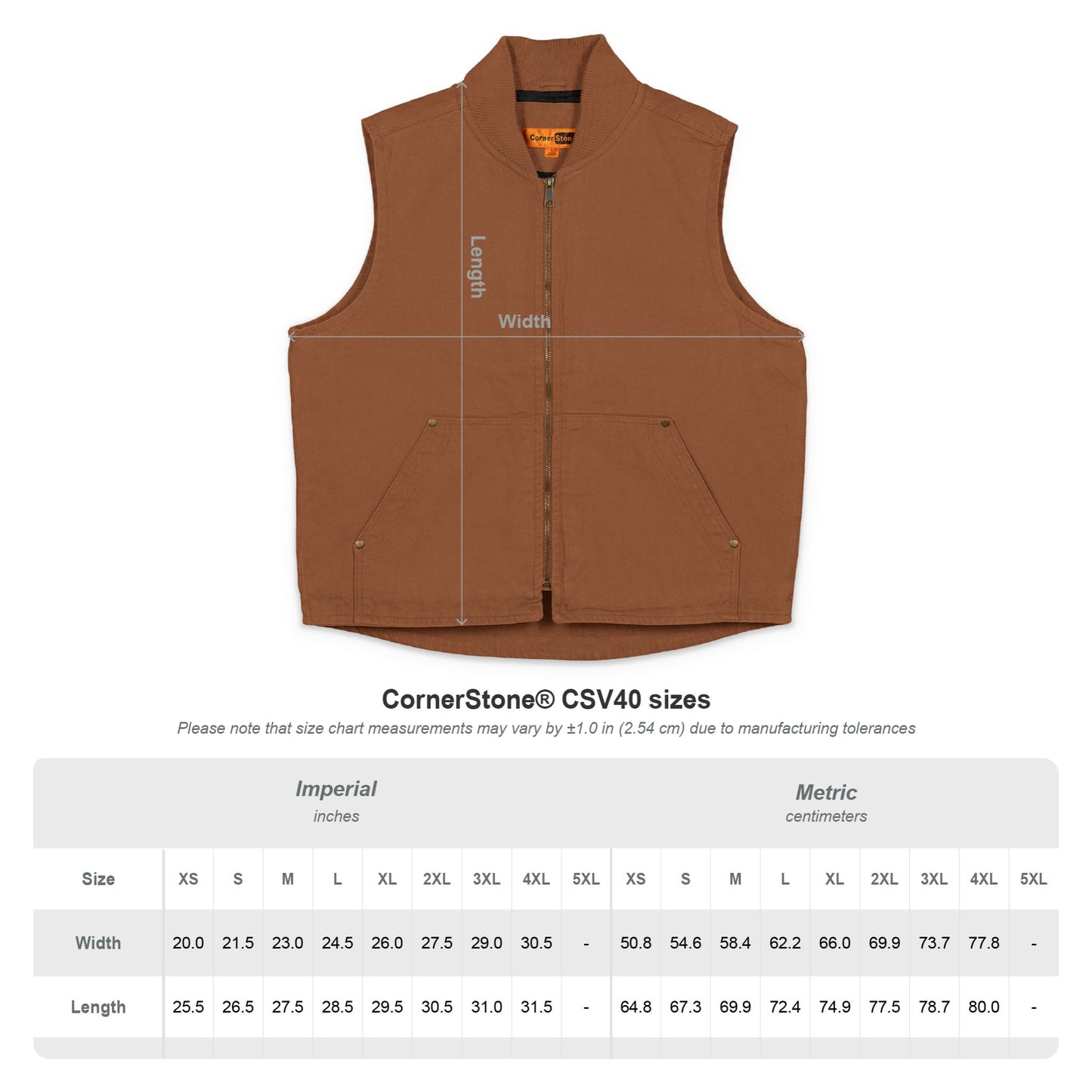 CornerStone® Unisex Washed Duck Cloth Vest (Embroidery)