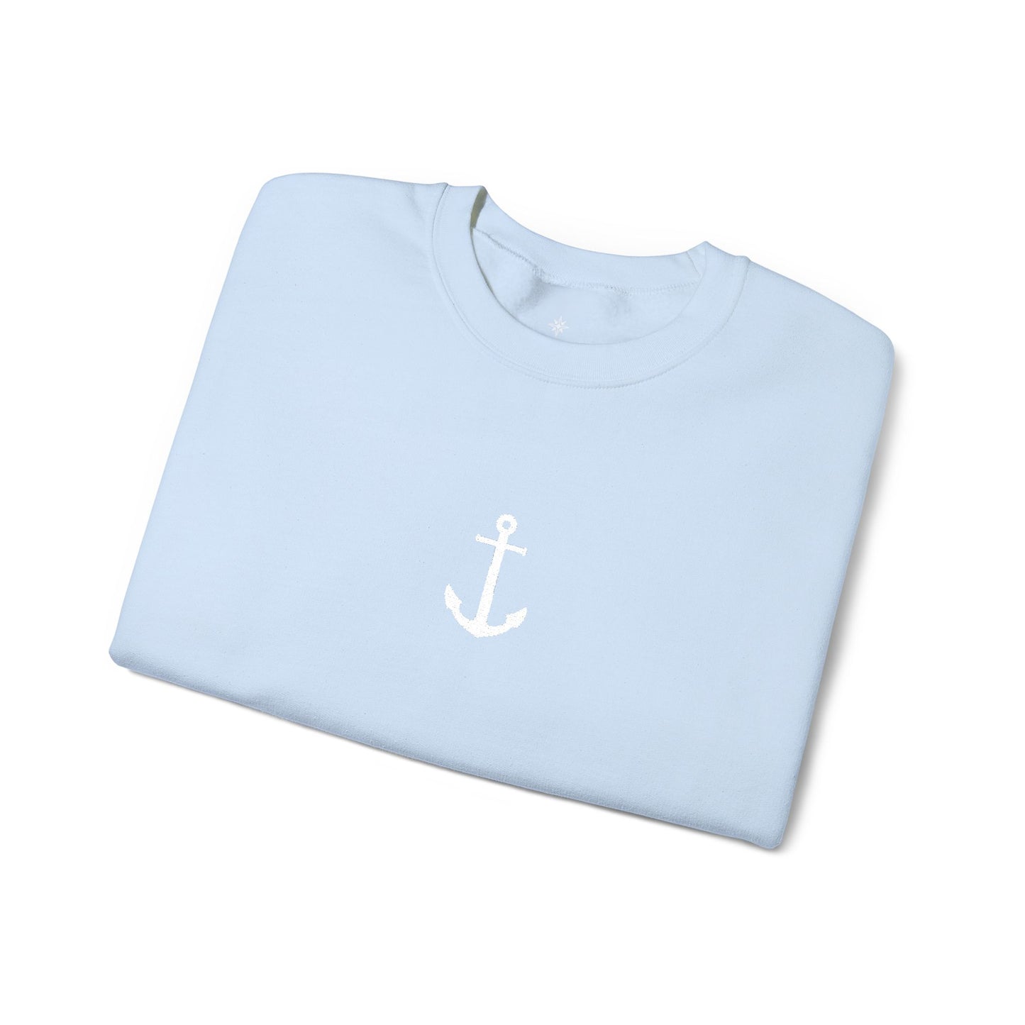 Minimal Anchor Crewneck Sweatshirt | Nautical Maritime Symbol