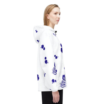 White and Blue Windbreaker Jacket