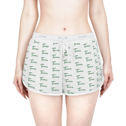 Tennis Script Pattern Shorts | Relaxed Shorts