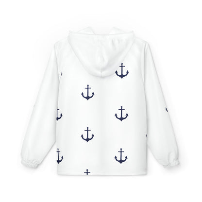 Navy Anchor Pattern Windbreaker