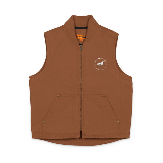 Embroidered Small Compass Logo Vest | Washed Duck Cloth Workwear