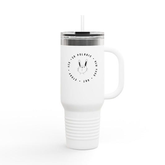 Minimal Bunny Sketch 40oz Travel Mug | Insulated Tumbler