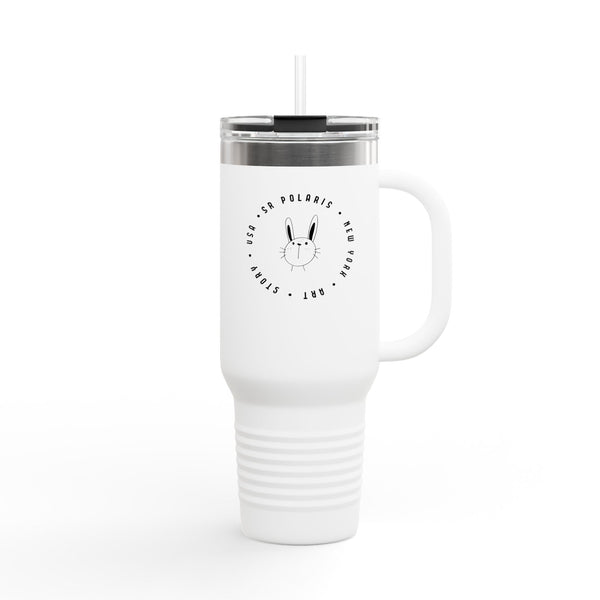 Minimal Bunny Sketch 40oz Travel Mug | Insulated Tumbler