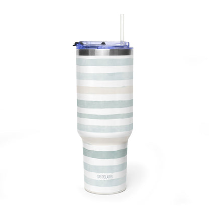Soft Watercolor Stripes 40oz Tumbler | Vacuum Insulated Travel Mug