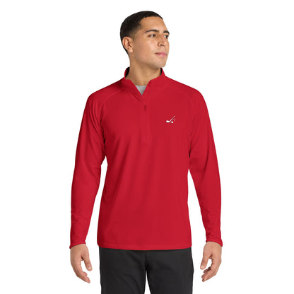 Men's Golf Quarter-Zip Pullover | Embroidered Sport-Wick Stretch I Women's Oversize Long Sleeve I Men's Regular
