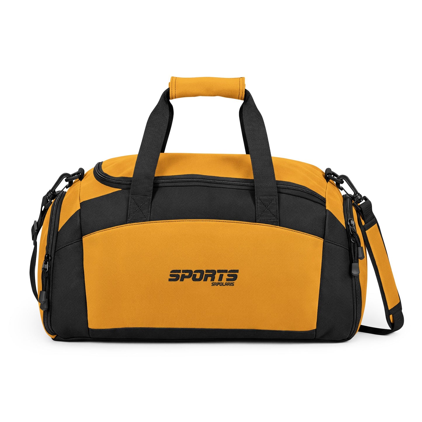 Yellow Black Sports Gym Bag | Duffel Travel Workout Bag