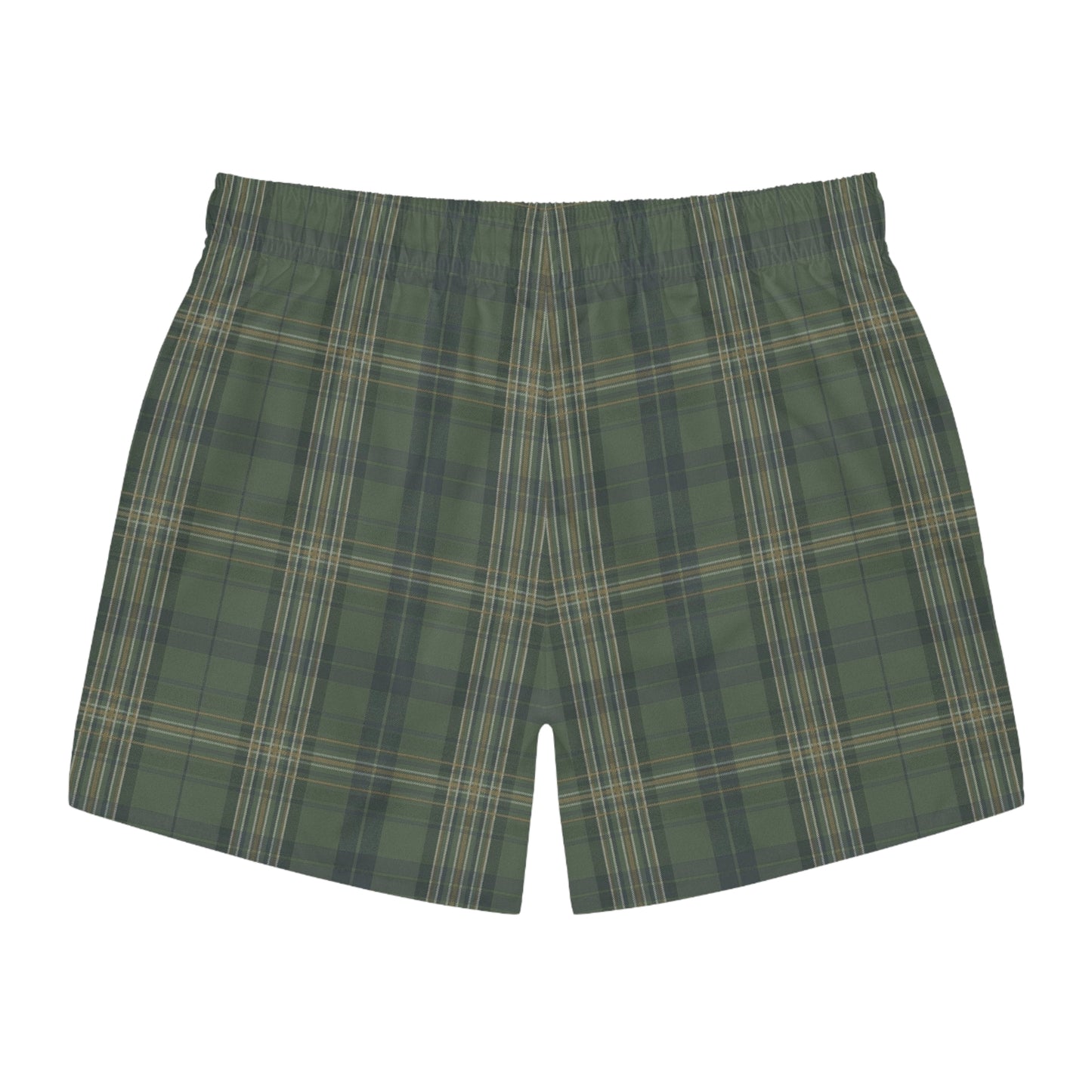 Green Plaid Swim Trunks