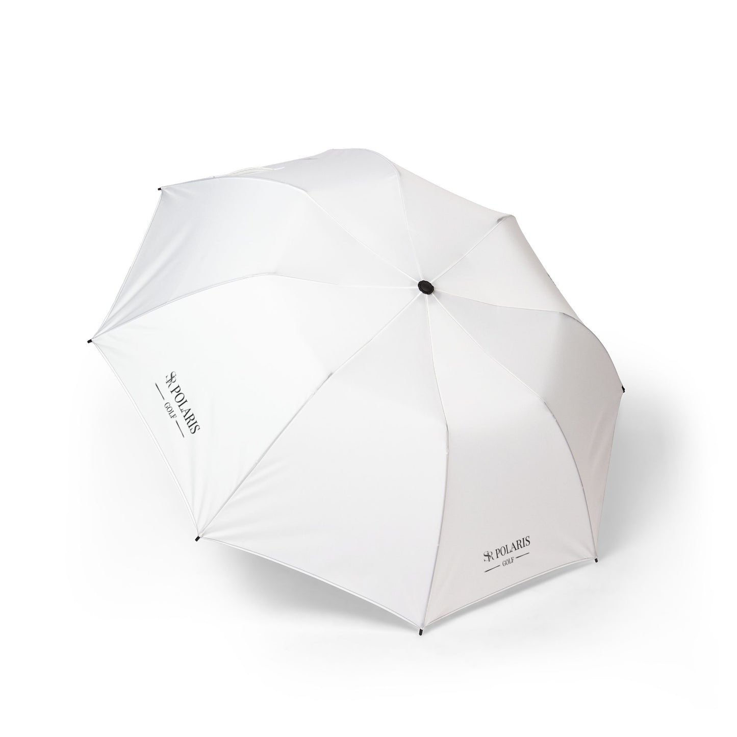 White Golf Collection Semi-Automatic Foldable Umbrella By SR Polaris Golf