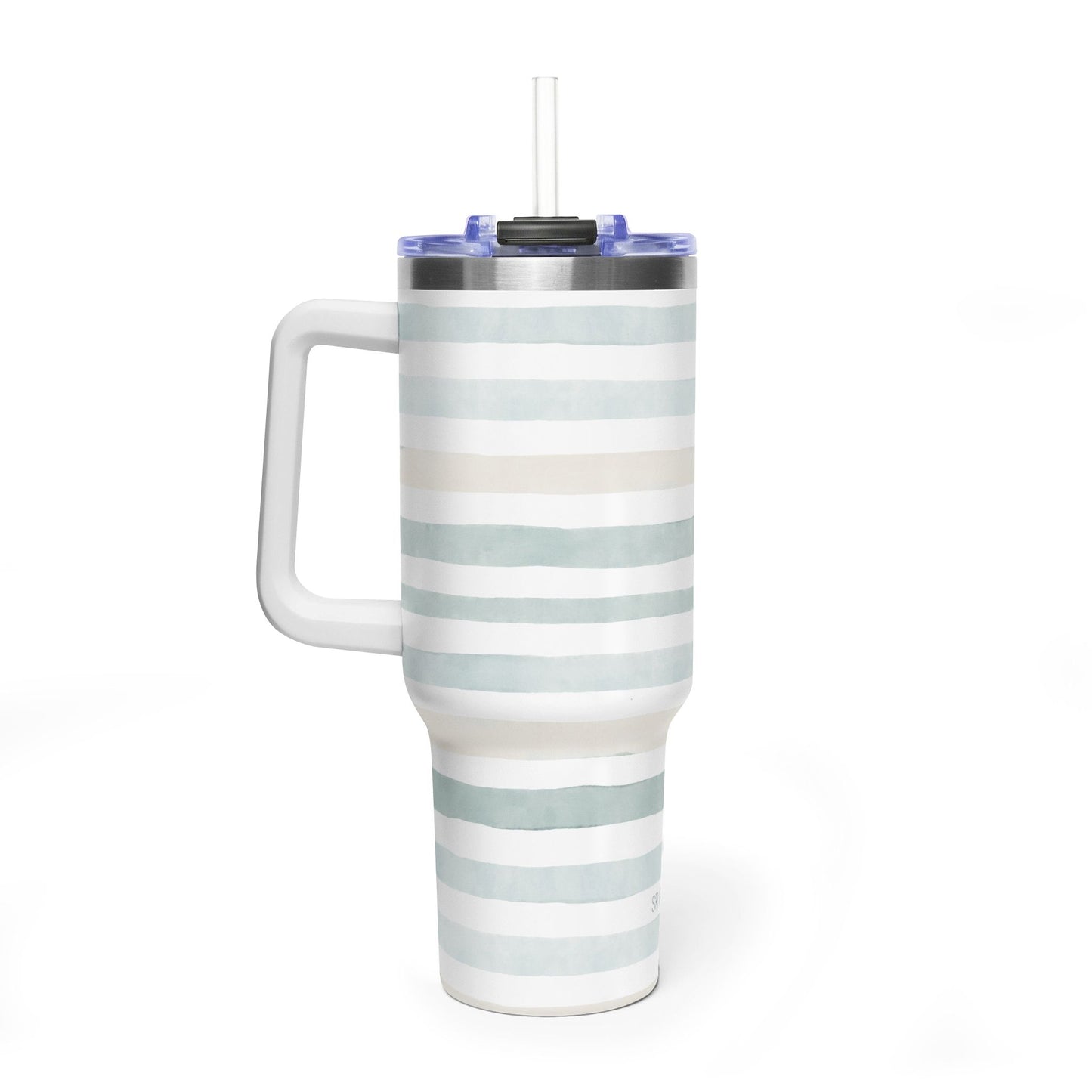 Soft Watercolor Stripes 40oz Tumbler | Vacuum Insulated Travel Mug