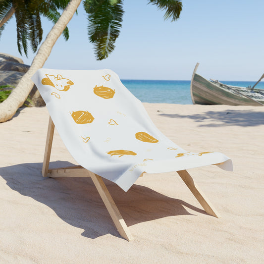 Beach Towel - Yellow & White