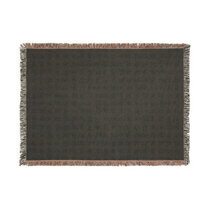 Neutral Grid Pattern Woven Blanket | Modern Geometric Throw