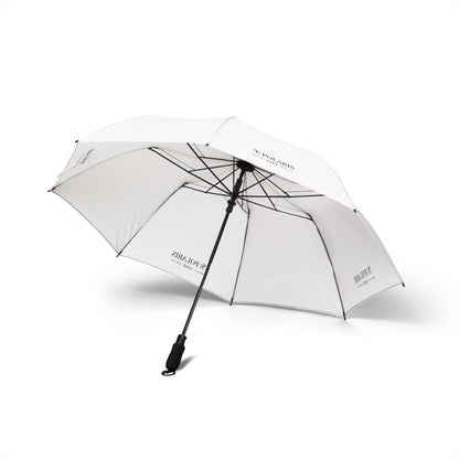 White Golf Collection Semi-Automatic Foldable Umbrella By SR Polaris Golf