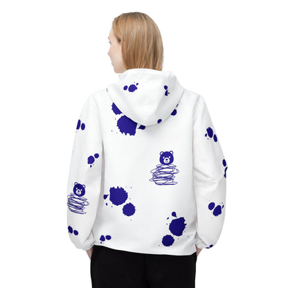 White and Blue Windbreaker Jacket