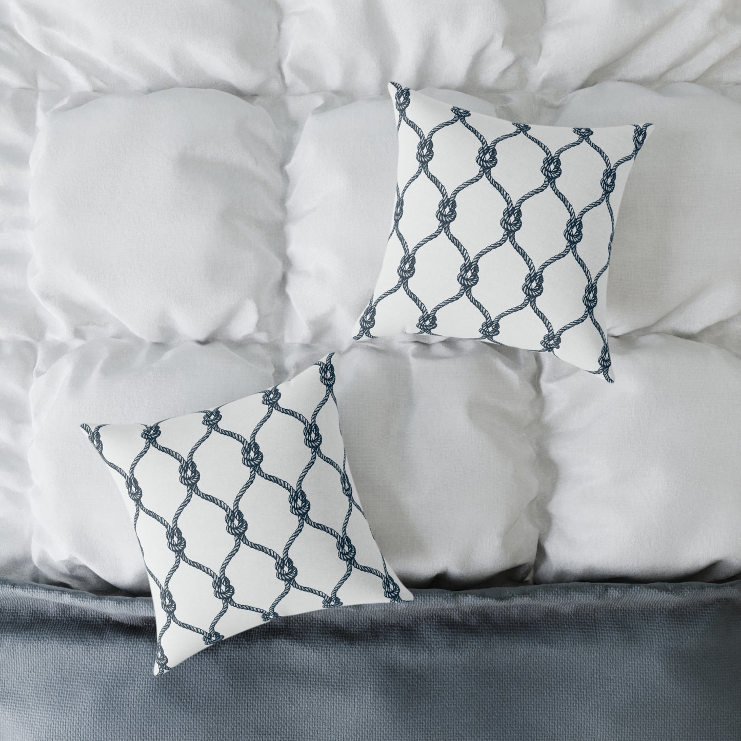 Coastal Collection square poly canvas pillow | nautical sailboat coastal decor