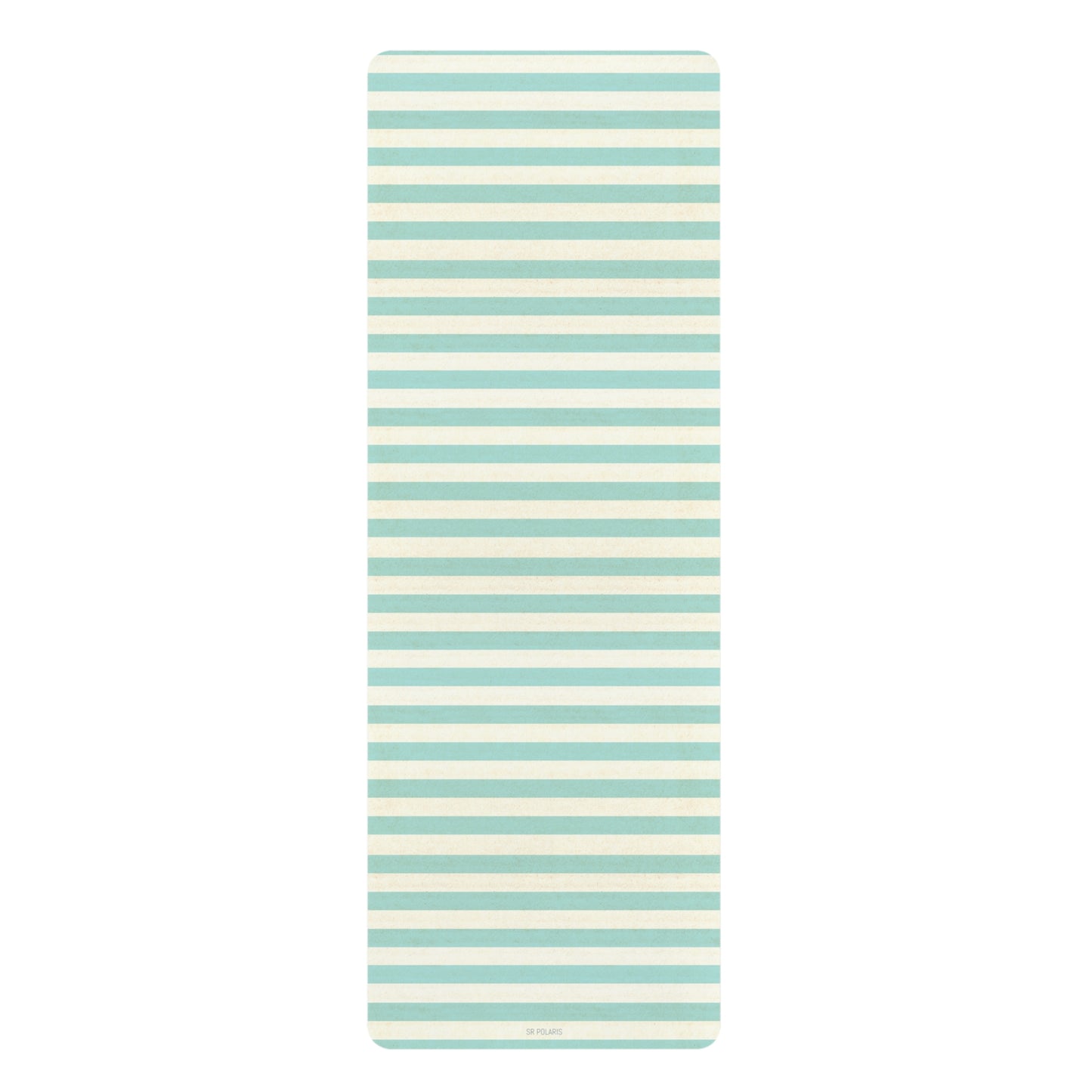 Mint Stripe Rubber Yoga Mat | Striped Exercise Mat