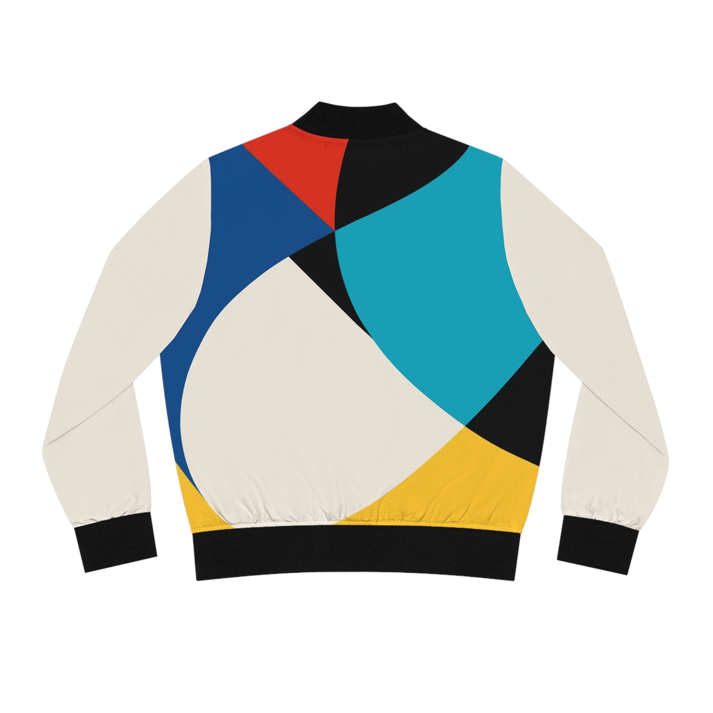 Abstract Geometric Colorblock Women's Bomber Jacket