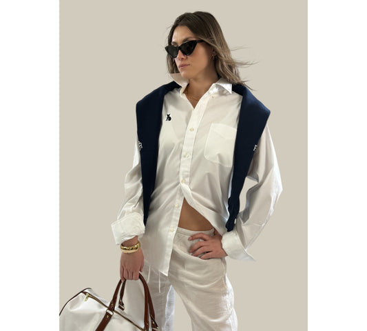 Unisex Embroidery Long Sleeve Shirt | Men's Regular I Women's Oversized