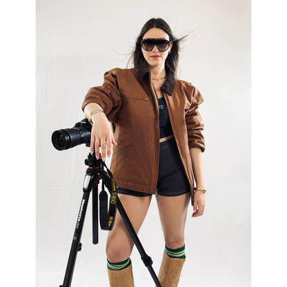 Barn Jacket / Embroidered Logo / Duck Cloth Coat - Unisex