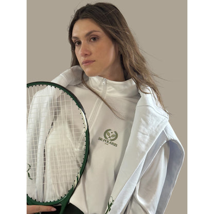 Unisex Quarter-Zip Pullover - Tennis Collection I Women's Oversize Long-Sleeve I Men's Regular