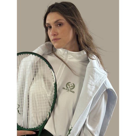Unisex Quarter-Zip Pullover - Tennis Collection I Women's Oversize Long-Sleeve I Men's Regular