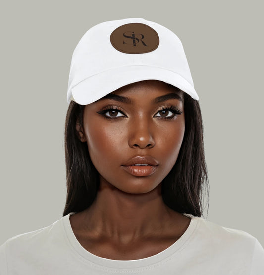 Dad Hat with Leather Patch (Round)