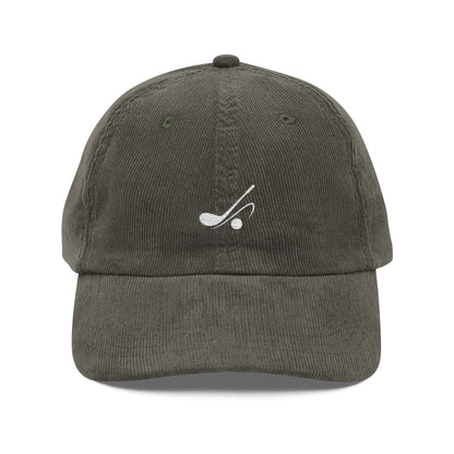 Minimal Golf Embroidery Cap | Corduroy Baseball Hat