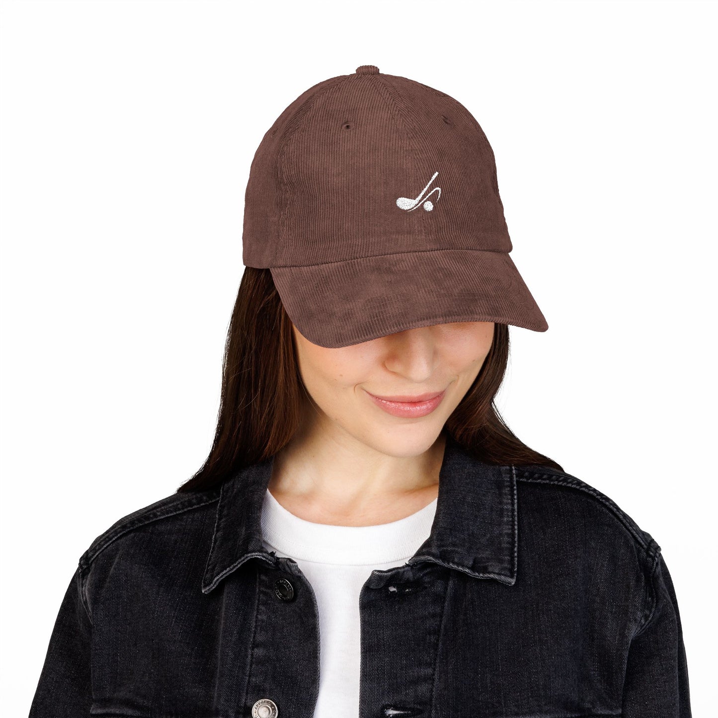Minimal Golf Embroidery Cap | Corduroy Baseball Hat