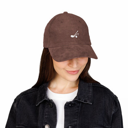 Minimal Golf Embroidery Cap | Corduroy Baseball Hat