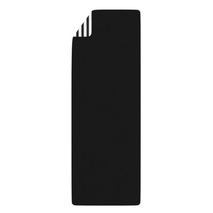 Black and White Striped Rubber Yoga Mat | Minimal Stripe Pattern