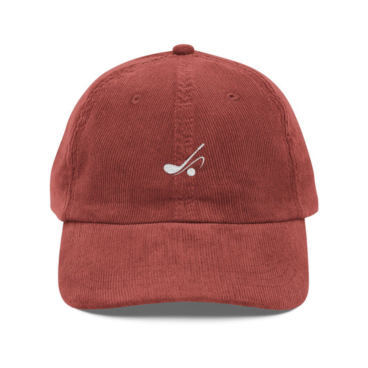 Embroidered Vintage Corduroy Cap