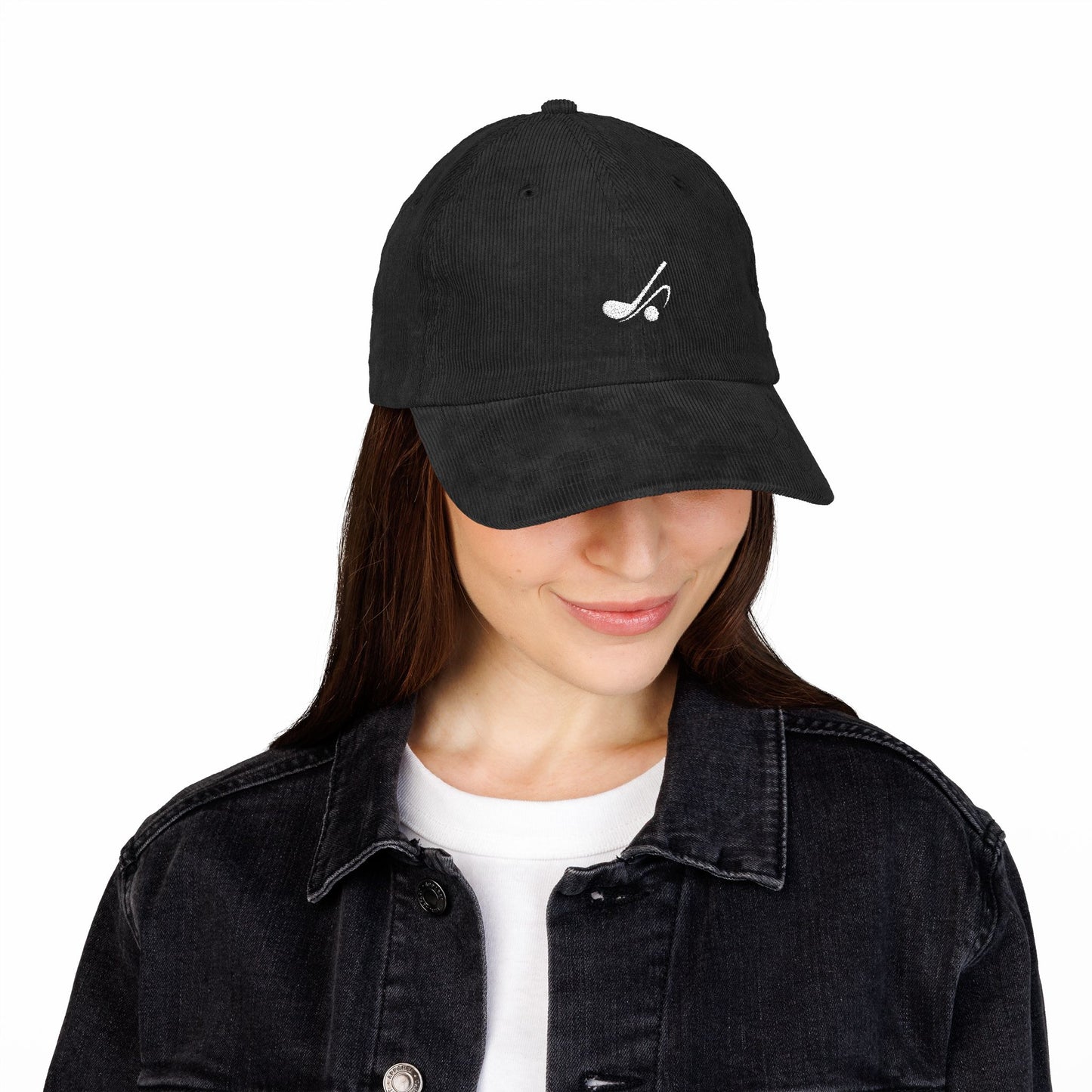 Minimal Golf Embroidery Cap | Corduroy Baseball Hat