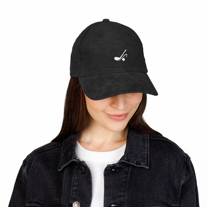 Minimal Golf Embroidery Cap | Corduroy Baseball Hat