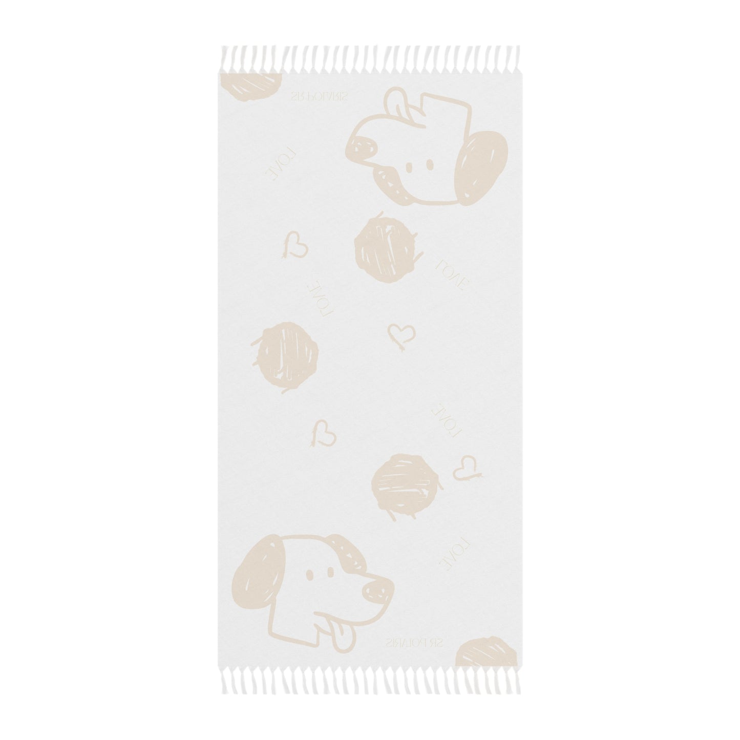 Boho Beach Cloth - yellow -  white design