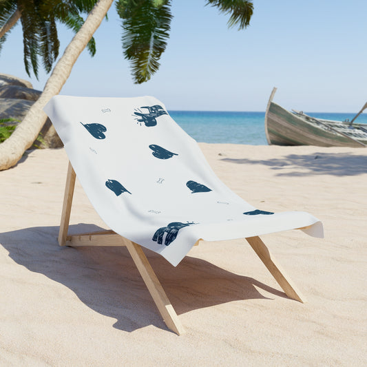 Beach Towel - Blue & White