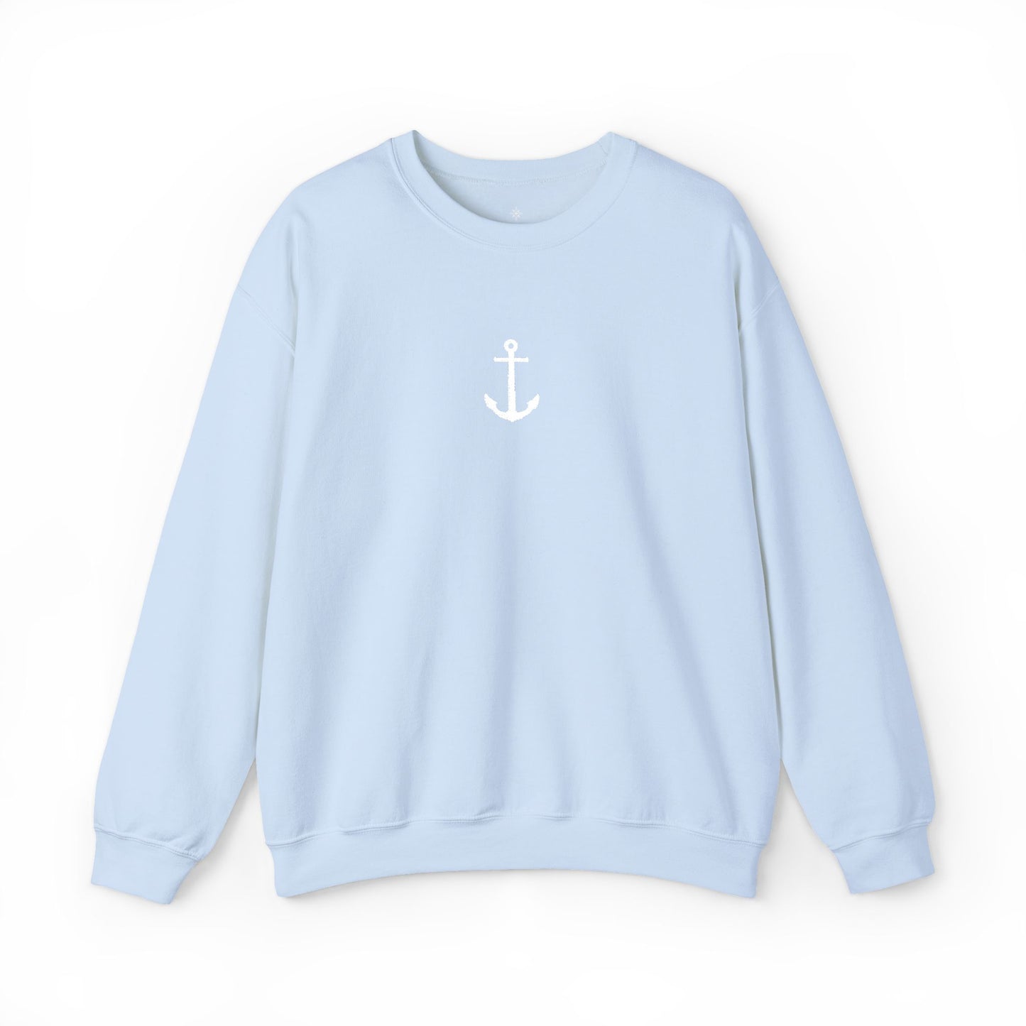 Minimal Anchor Crewneck Sweatshirt | Nautical Maritime Symbol