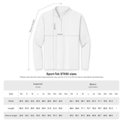 Men's Golf Quarter-Zip Pullover | Embroidered Sport-Wick Stretch I Women's Oversize Long Sleeve I Men's Regular