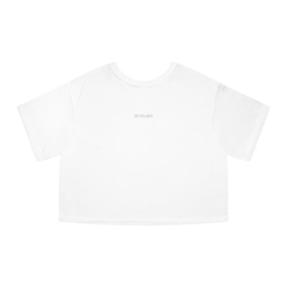 Minimal Vertical Text Crop Tee Crop T-Shirt | Minimalist Typography, Modern Streetwear
