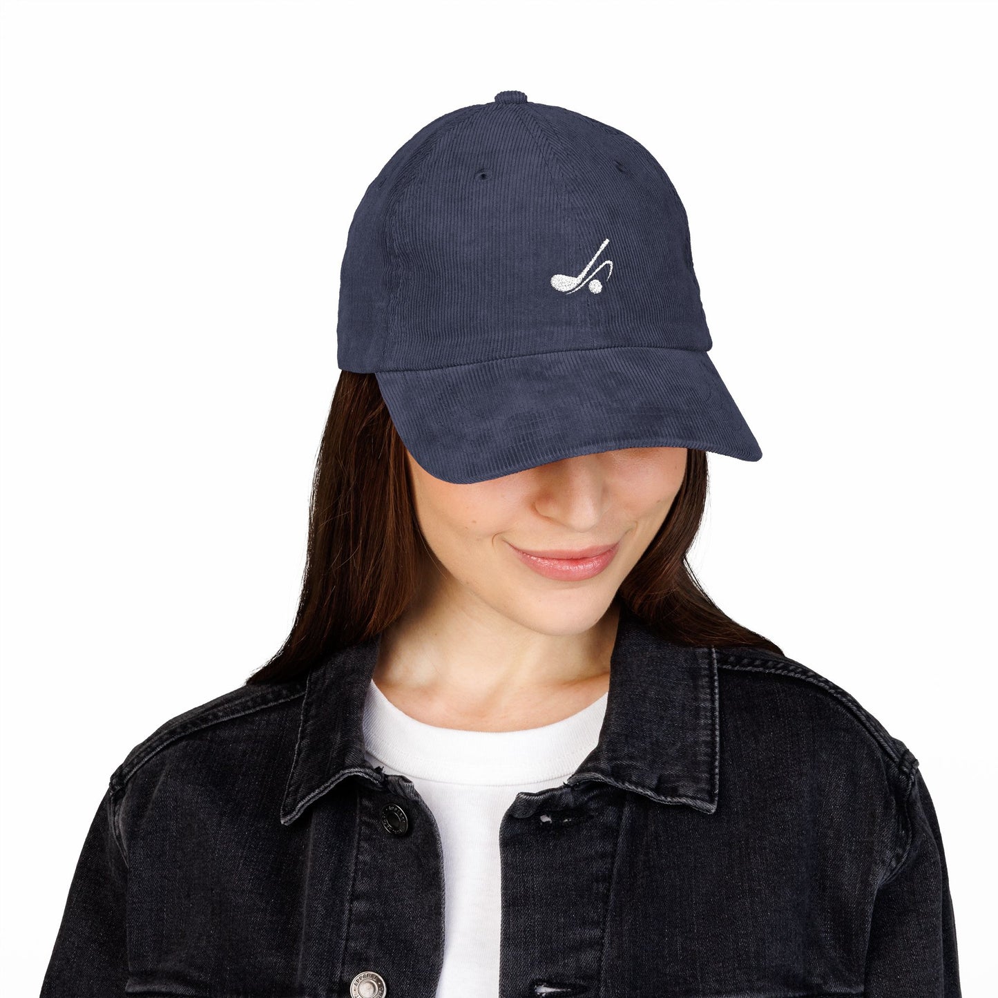 Minimal Golf Embroidery Cap | Corduroy Baseball Hat