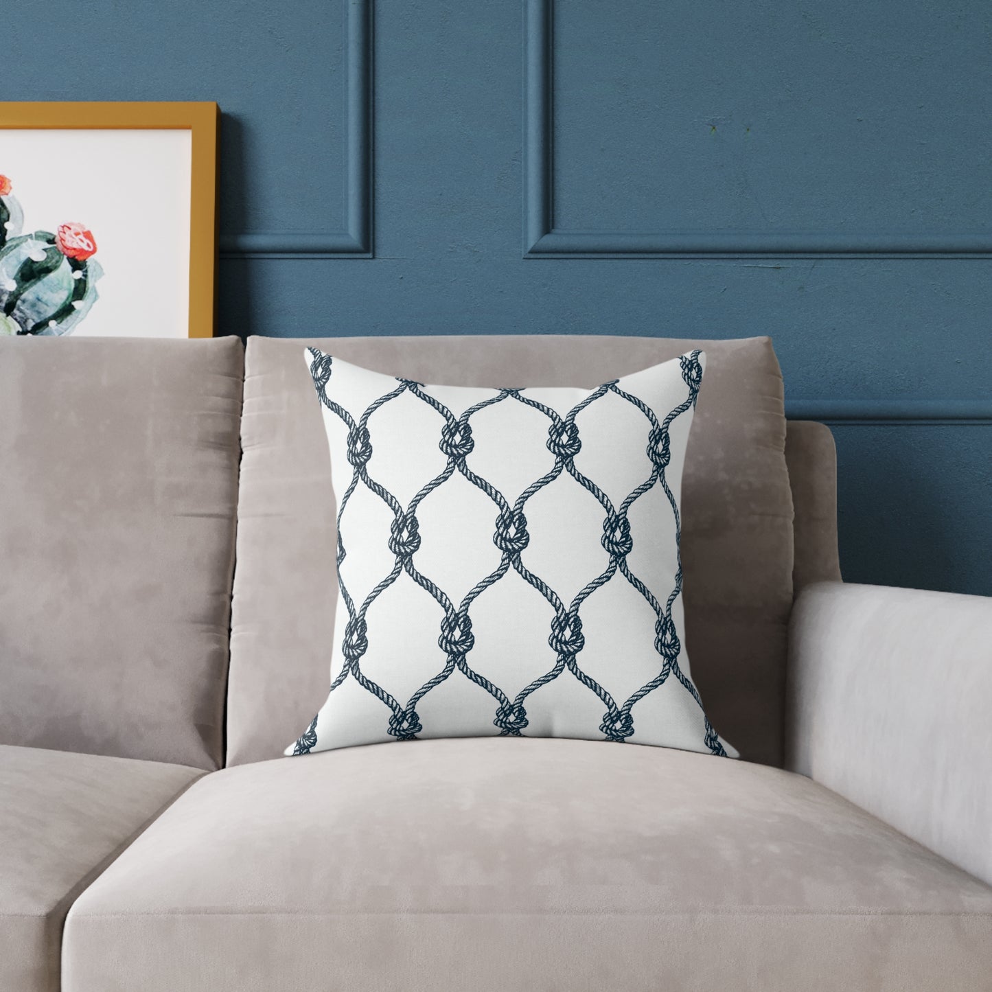 Coastal Collection square poly canvas pillow | nautical sailboat coastal decor