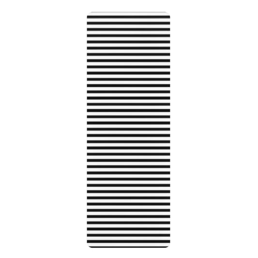 Black and White Striped Rubber Yoga Mat | Minimal Stripe Pattern