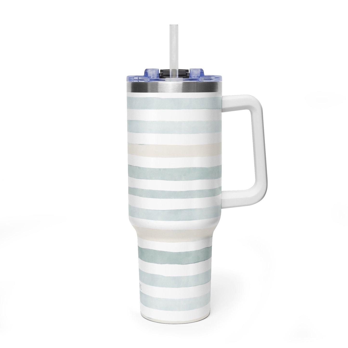 Soft Watercolor Stripes 40oz Tumbler | Vacuum Insulated Travel Mug