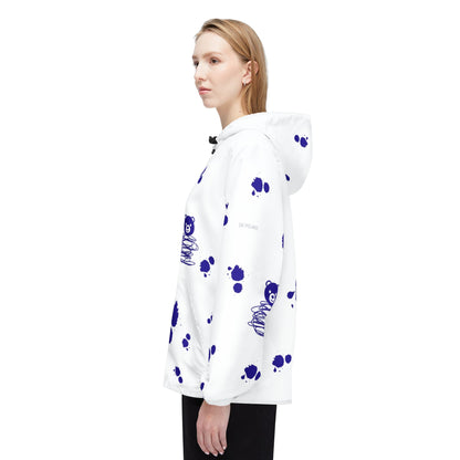 White and Blue Windbreaker Jacket