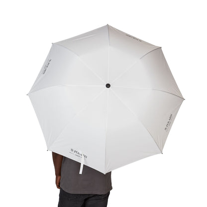 White Golf Collection Semi-Automatic Foldable Umbrella By SR Polaris Golf