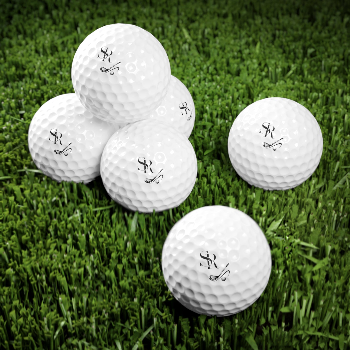 Golf Balls, 6pcs | Branded Practice Balls a Perfect Gift Designed by SR Polaris