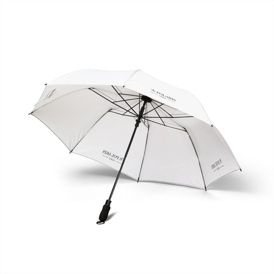 White Golf Collection Semi-Automatic Foldable Umbrella By SR Polaris Golf