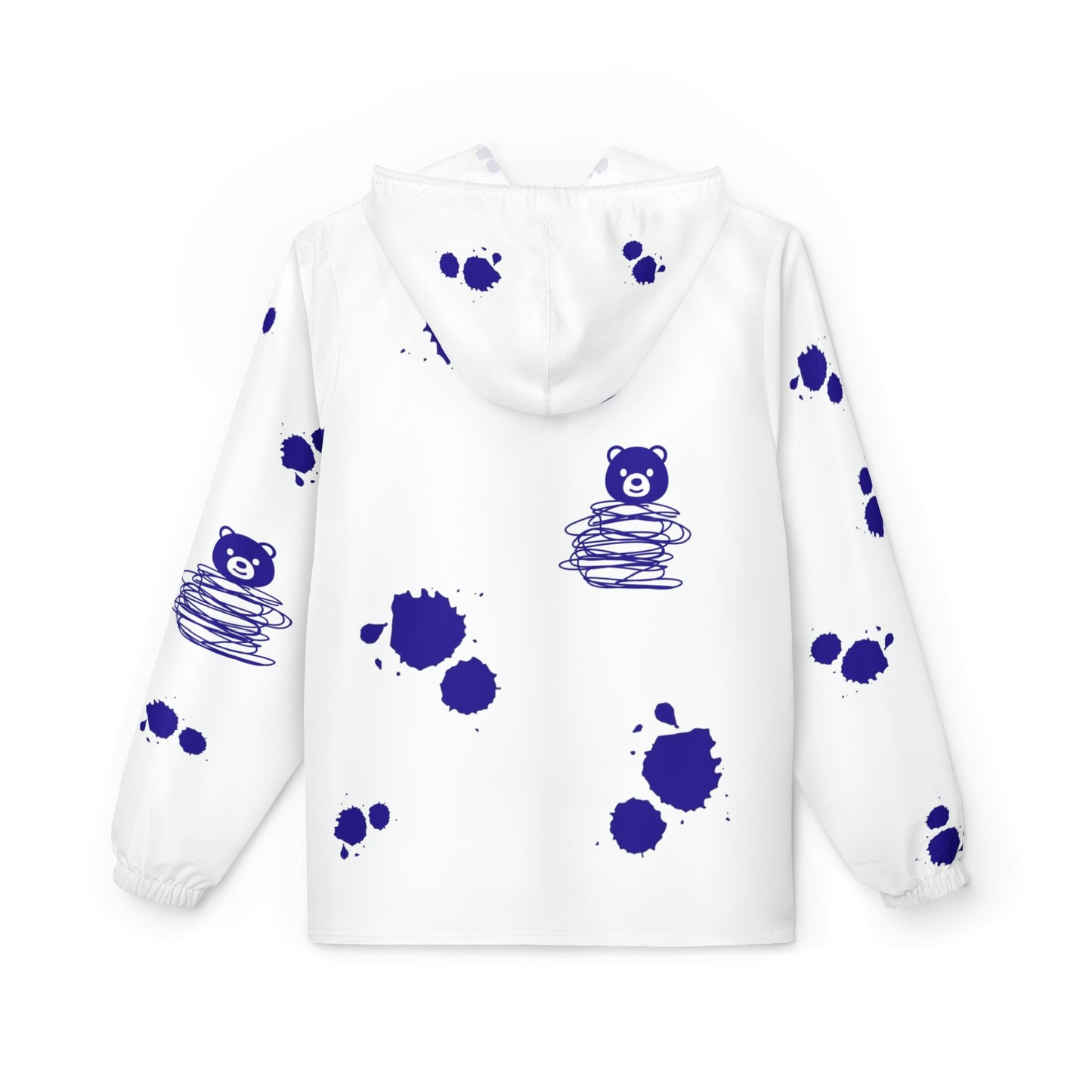 White and Blue Windbreaker Jacket