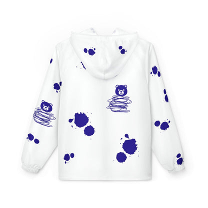 White and Blue Windbreaker Jacket