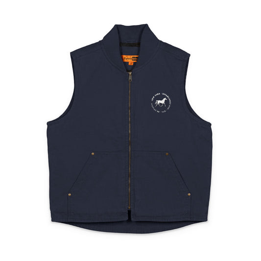 Embroidered Small Compass Logo Vest | Washed Duck Cloth Workwear